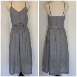 Doe and Roe Cotton B/W Check Seersucker Dress NWT
